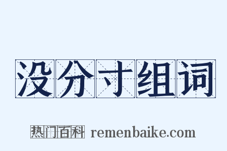 没分寸组词是什么意思的图片